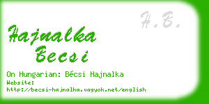 hajnalka becsi business card